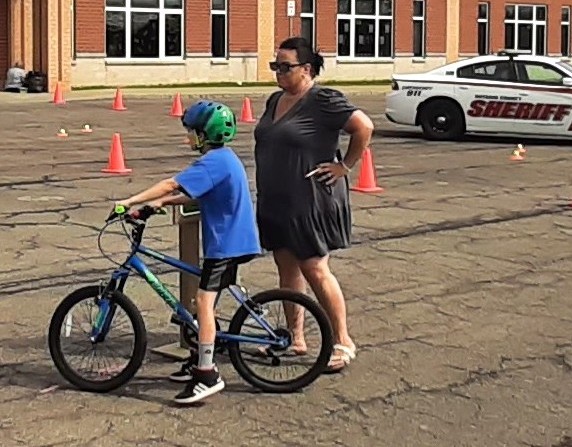 Kristine at bike rodeo